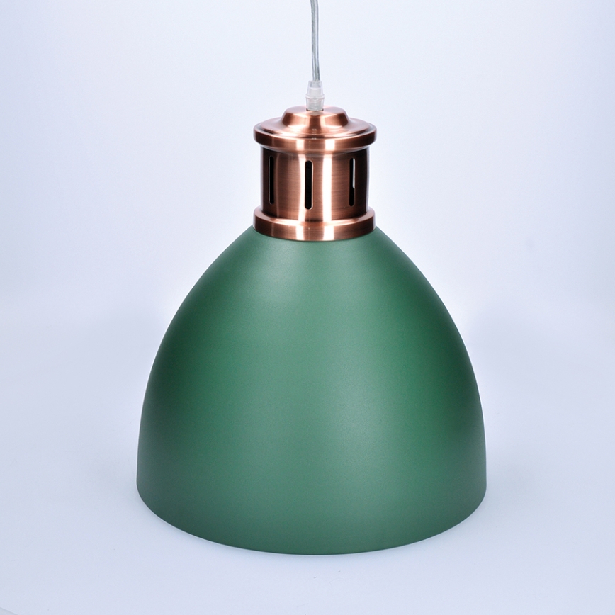 Żyrandol 1xE27/60W/230V zielony 30cm