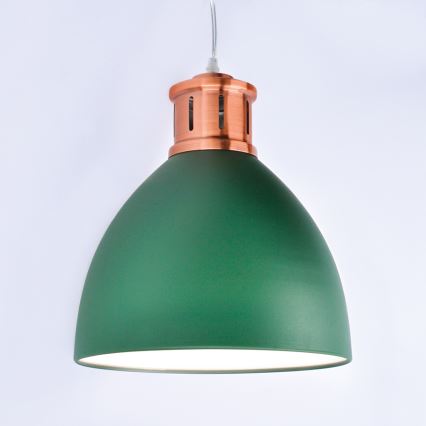 Żyrandol 1xE27/60W/230V zielony 30cm