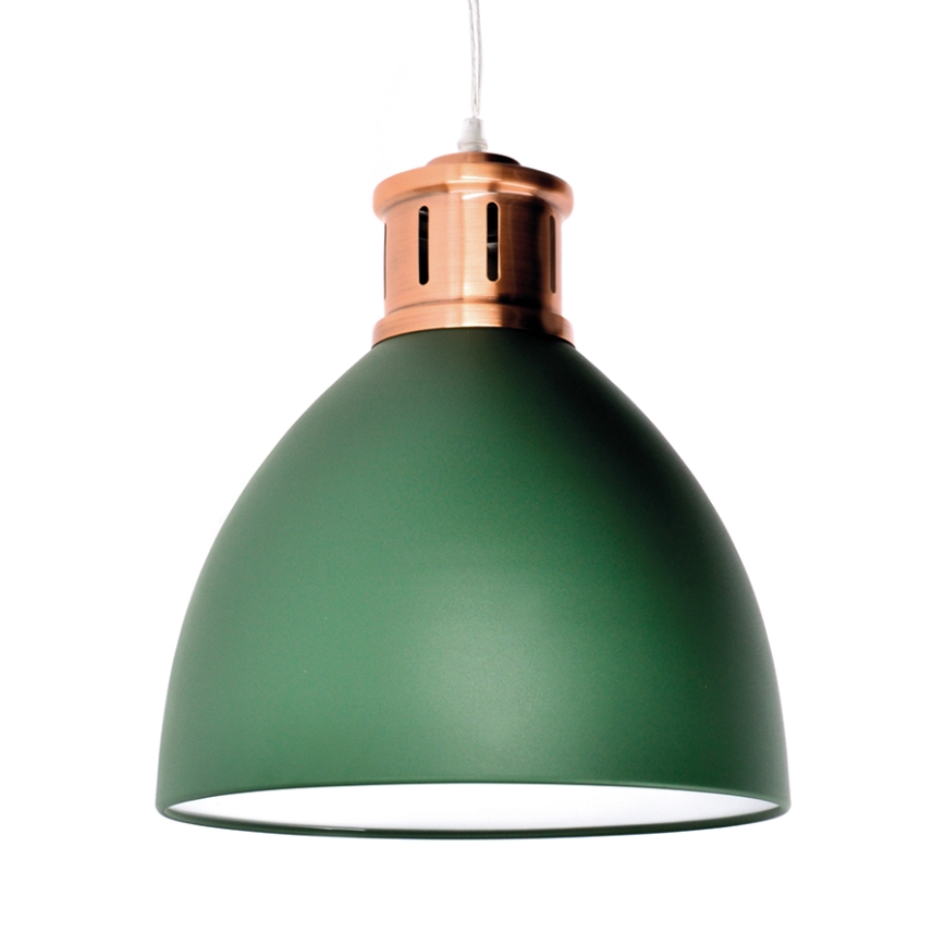 Żyrandol 1xE27/60W/230V zielony 30cm