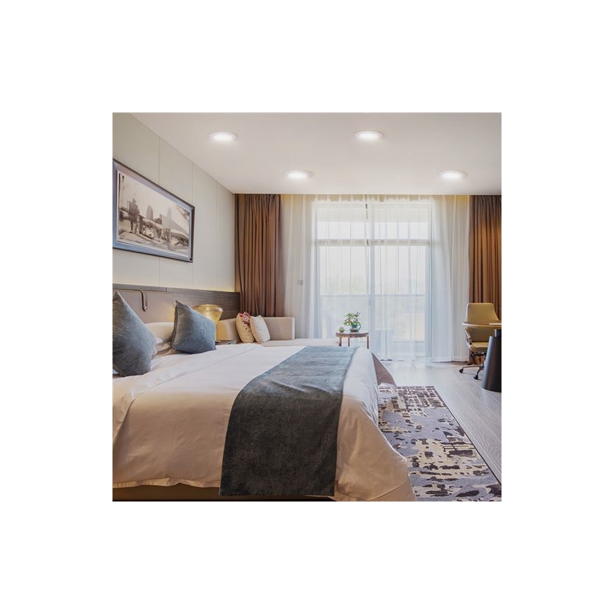 Wpuszczana oprawa sufitowa LED 18W/230V 3000/4000/6000K śr. 22,5 cm biała