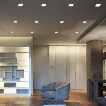 Wpuszczana oprawa sufitowa LED/18W/230V 3000/4000/6000K 22,5x22,5 cm biała