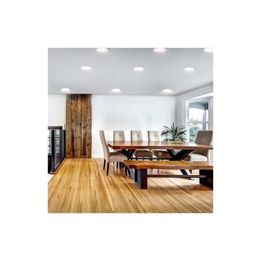 Wpuszczana oprawa sufitowa LED 24W/230V 3000/4000/6000K Ø 30 cm biała