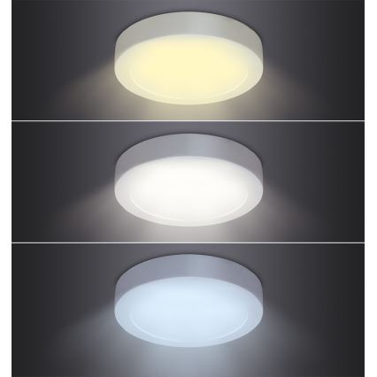 Plafon LED/18W/230V 3000/4000/6000K Ø 22,5 cm biały