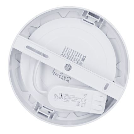 Panel LED natynkowy/wpuszczany 2w1 LED/12W/230V 3000/4000/6000K śr.17 cm IP54 srebrny