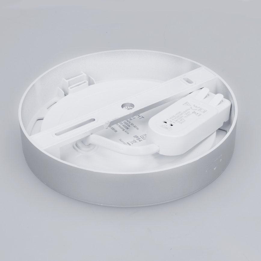 Panel LED natynkowy/wpuszczany 2w1 LED/12W/230V 3000/4000/6000K śr.17 cm IP54 srebrny