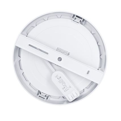 LED panel przysufitowy/wpuszczany 2 w 1 18W/230V 3000/4000/6000K śr. 22,5 cm IP54 srebrny