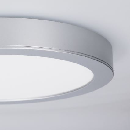LED panel przysufitowy/podwieszany 2w1 24W/230V 3000/4000/6000K śr. 30 cm IP54 srebrny