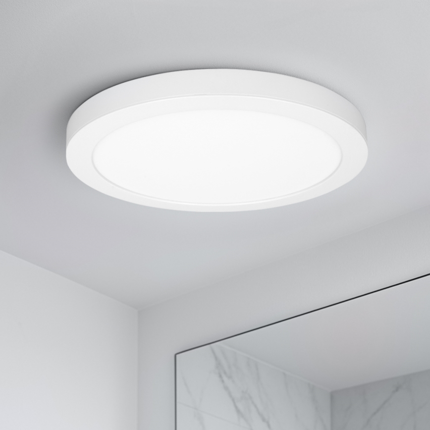 Panel LED natynkowy/wpuszczany 2 w 1 24W/230V 3000/4000/6000K śr. 30 cm IP54 biały