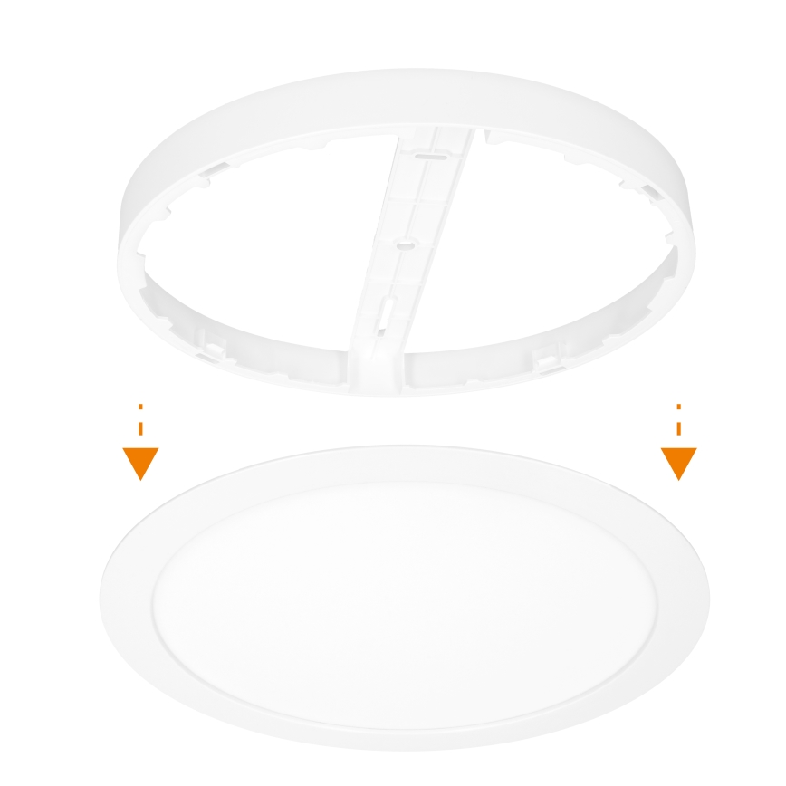 Panel LED natynkowy/wpuszczany 2 w 1 24W/230V 3000/4000/6000K śr. 30 cm IP54 biały