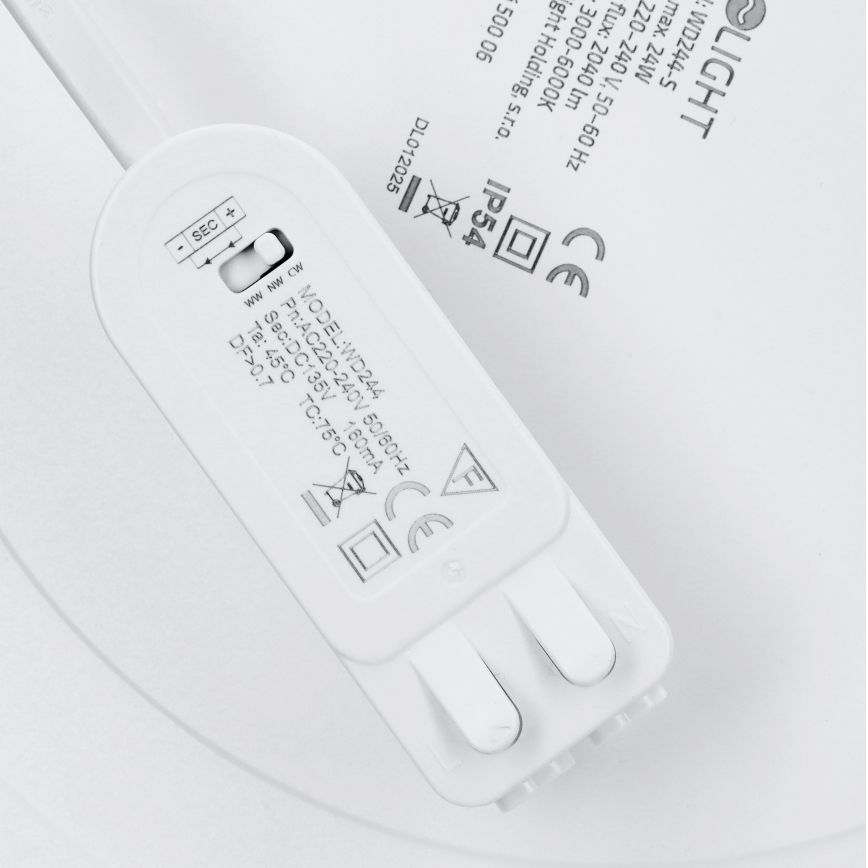 Panel LED natynkowy/wpuszczany 2 w 1 24W/230V 3000/4000/6000K śr. 30 cm IP54 biały