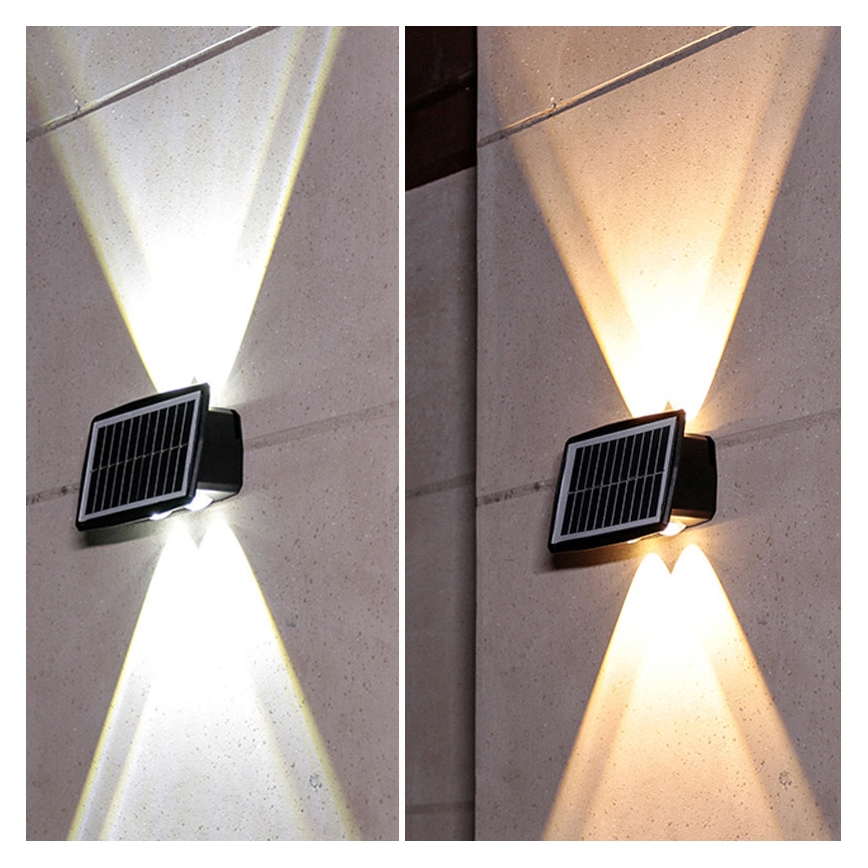 LED Solarny kinkiet LED/3,7V IP44 1200 mAh