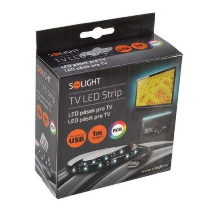 SADA 2x LED RGB Taśma do telewizora z pilotem dalnego sterowania LED/USB 2x50cm
