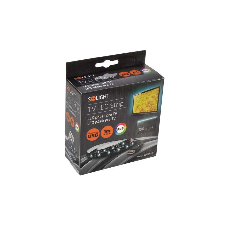 SADA 2x LED RGB Taśma do telewizora z pilotem dalnego sterowania LED/USB 2x50cm