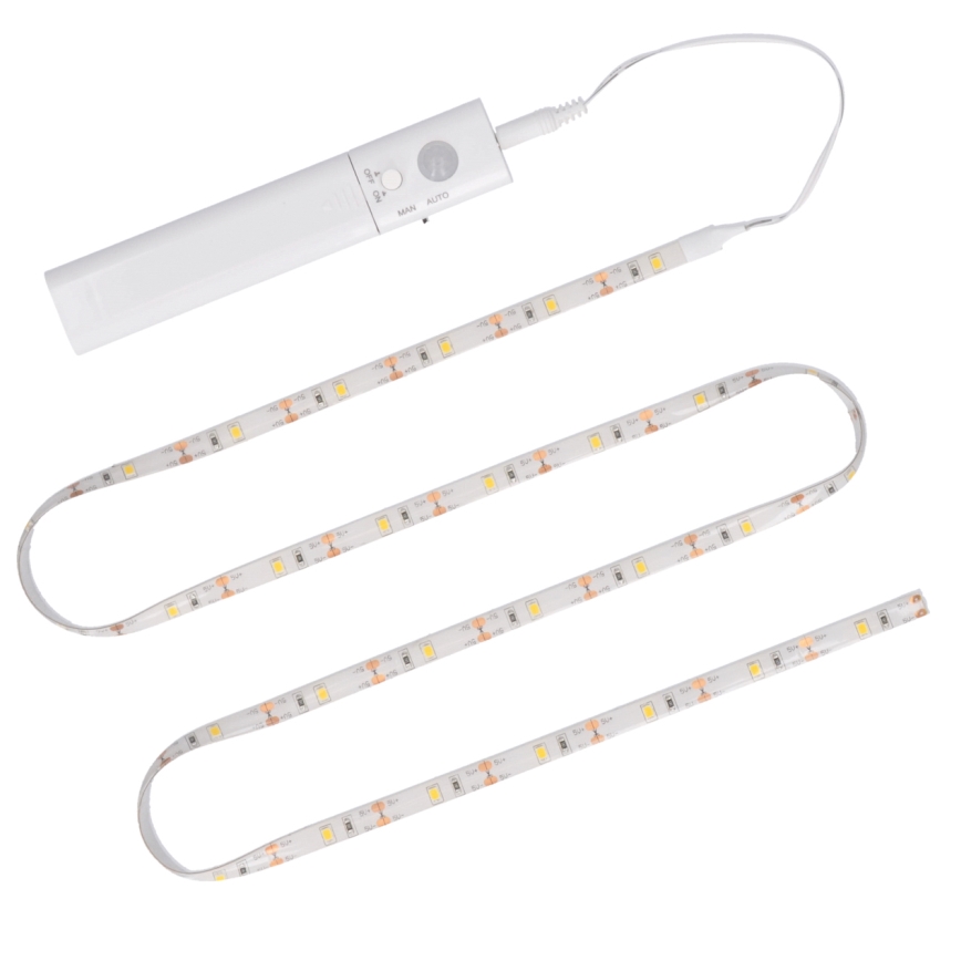 LED Taśma z czujnikiem 4xAAA 3000K 1m