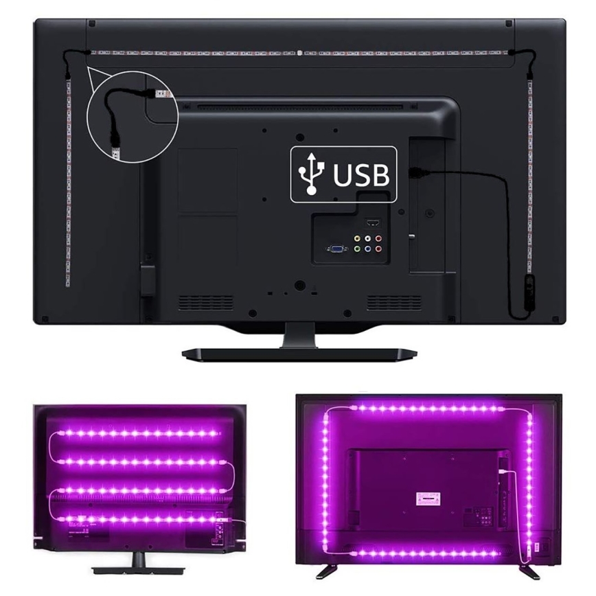 LED RGB ściemnialna taśma do TV LED/6W/5V Wi-Fi Tuya + pilot 0,5m