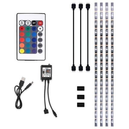 LED RGB ściemnialna taśma do TV LED/6W/5V Wi-Fi Tuya + pilot 0,5m