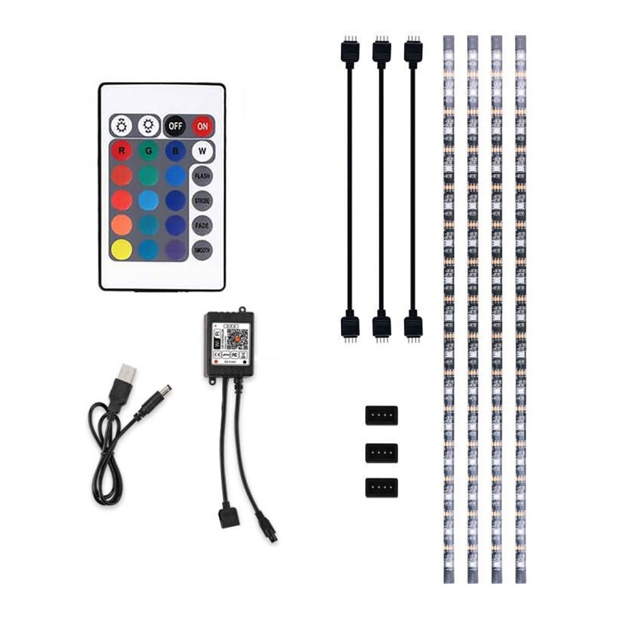 LED RGB ściemnialna taśma do TV LED/6W/5V Wi-Fi Tuya + pilot 0,5m