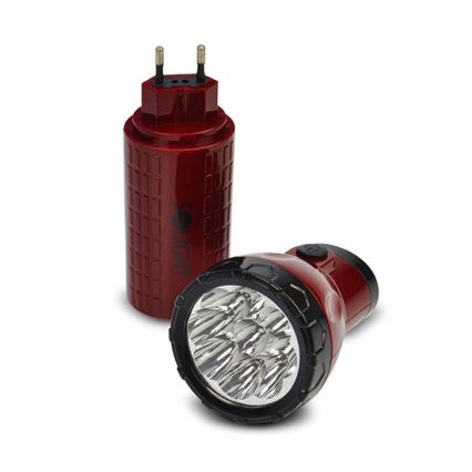 LED Latarka akumulatorowa 9xLED/4V 800mAh plug-in