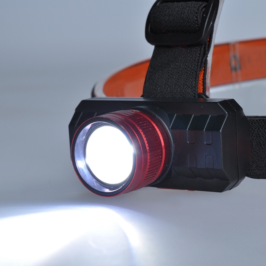 LED Czołówka akumulatorowa LED/3W/USB IP44