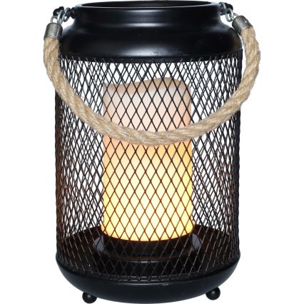 LED Dekoracyjna lampa stołowa LED/3xAA czarna