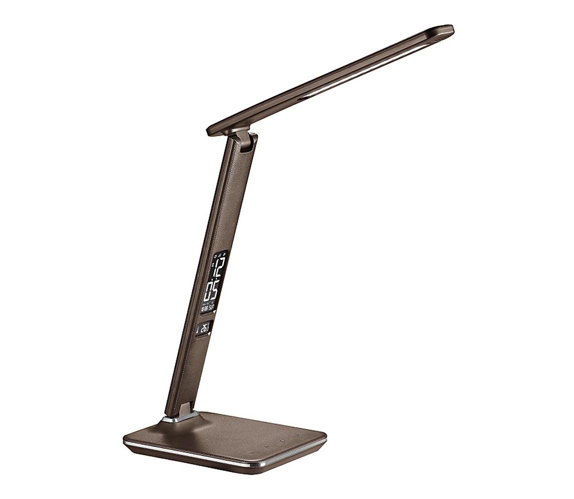 WO45-H - LED Lampa stołowa z wyświetlaczem LED/9W/230V brązowy