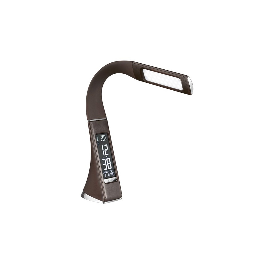 LED Lampa stołowa ściemnialna z wyświetlaczem LED/6W/230V brązowy
