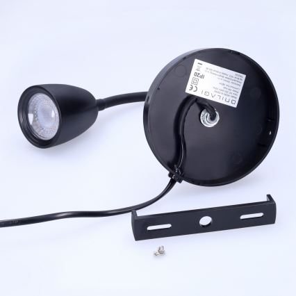 LED Mały ściemnialny kinkiet LED/4W/230V czarny
