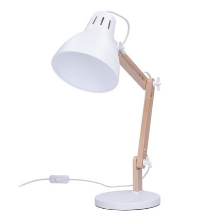 Lampa stołowa FALUN 1xE27/25W/230V biała/dąb