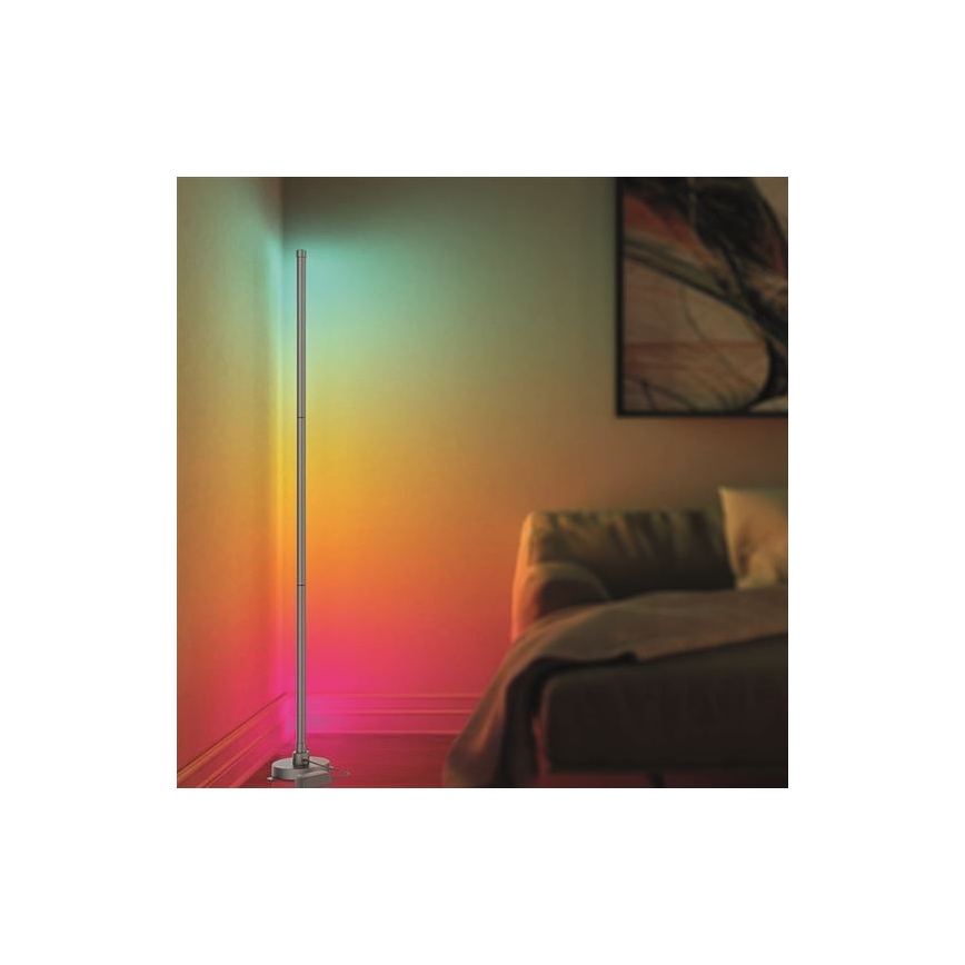 LED RGB ściemnialna lampa stojąca RAINBOW LED/18W/230V Wi-Fi Tuya + pilot