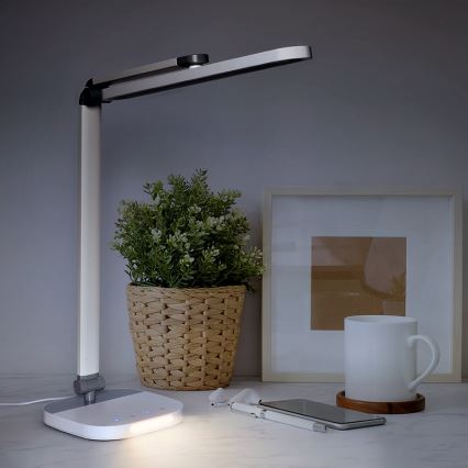 LED Ściemnialna dotykowa lampa stołowa z noc oświetlenie LED/10W/5V 3000/4000/5000K biała
