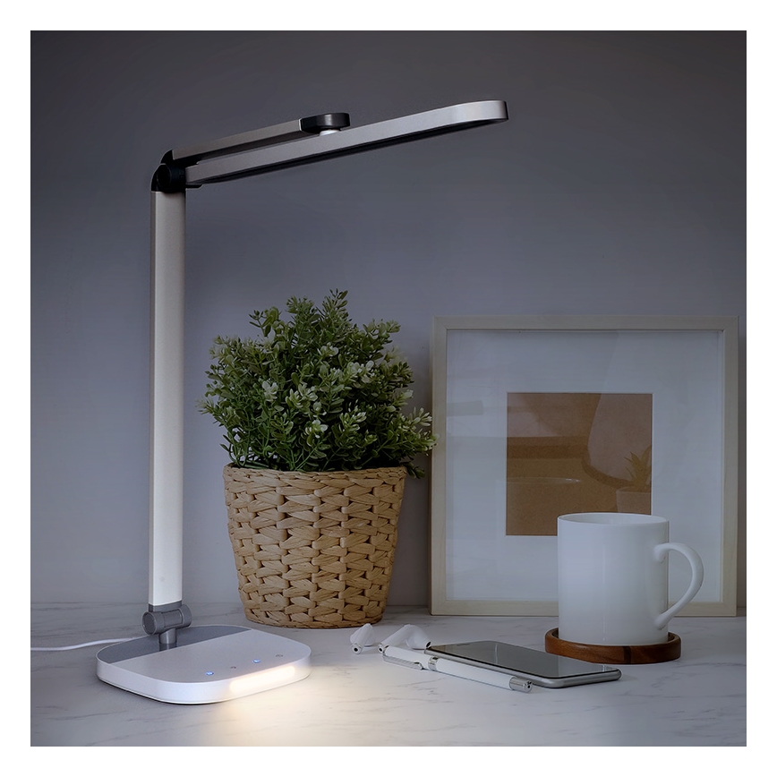 LED Ściemnialna dotykowa lampa stołowa z noc oświetlenie LED/10W/5V 3000/4000/5000K biała