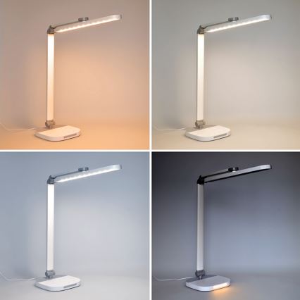 LED Ściemnialna dotykowa lampa stołowa z noc oświetlenie LED/10W/5V 3000/4000/5000K biała