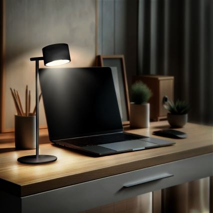 LED ściemnialna dotykowa lampa ładowalna 3w1 LED/4W/2000 mAh 3000/4000/6500K czarna