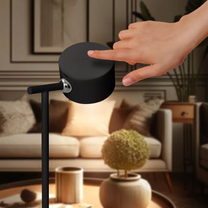 LED ściemnialna dotykowa lampa ładowalna 3w1 LED/4W/2000 mAh 3000/4000/6500K czarna