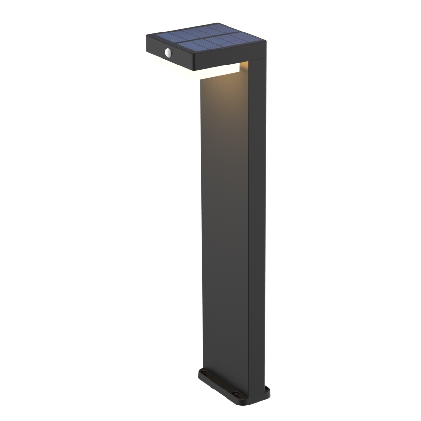 LED Lampa solarna z czujnikiem ruchu i zmierzchu PALERMO LED/5W/2000 mAh IP54 czarny