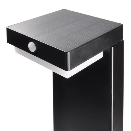 LED Lampa solarna z czujnikiem ruchu i zmierzchu PALERMO LED/5W/2000 mAh IP54 czarny