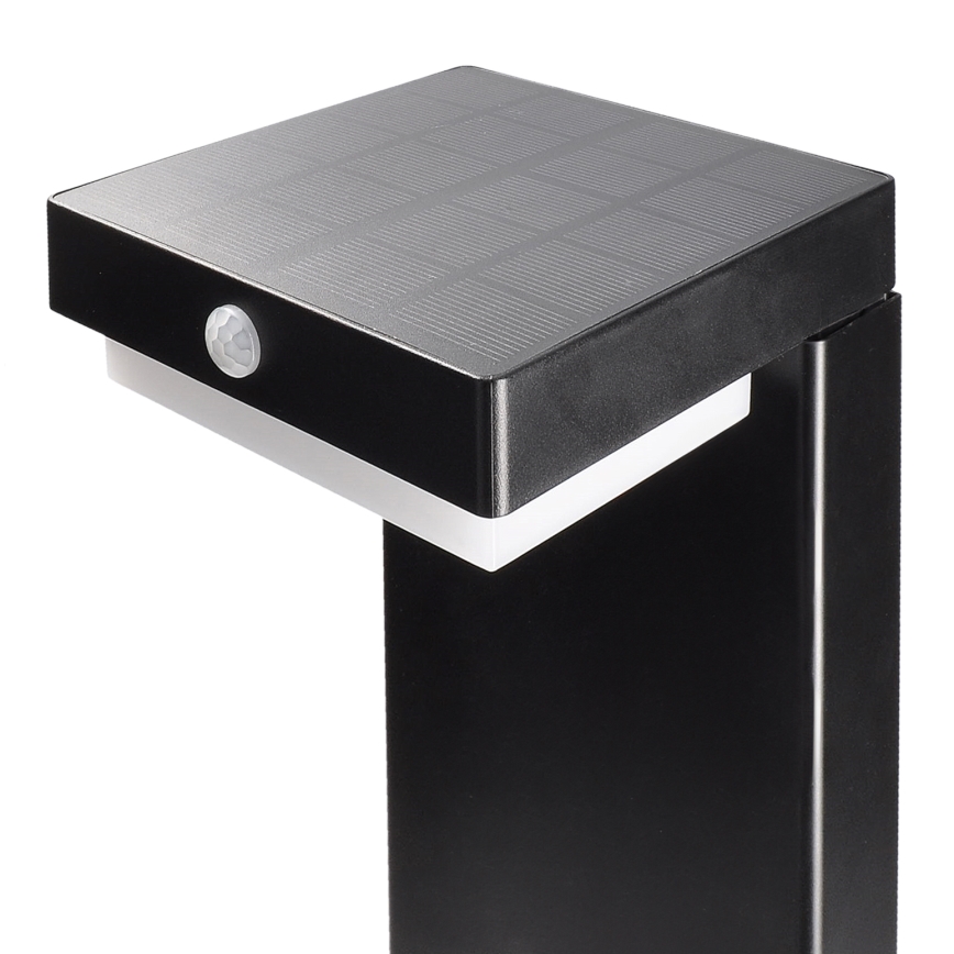 LED Lampa solarna z czujnikiem ruchu i zmierzchu PALERMO LED/5W/2000 mAh IP54 czarny