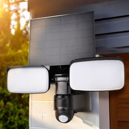 Solarny reflektor LED z czujnikiem LED/9W/3,7V 3600 mAh IP54