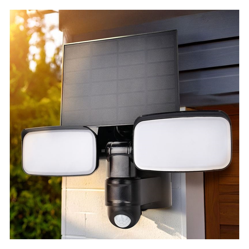 Solarny reflektor LED z czujnikiem LED/9W/3,7V 3600 mAh IP54