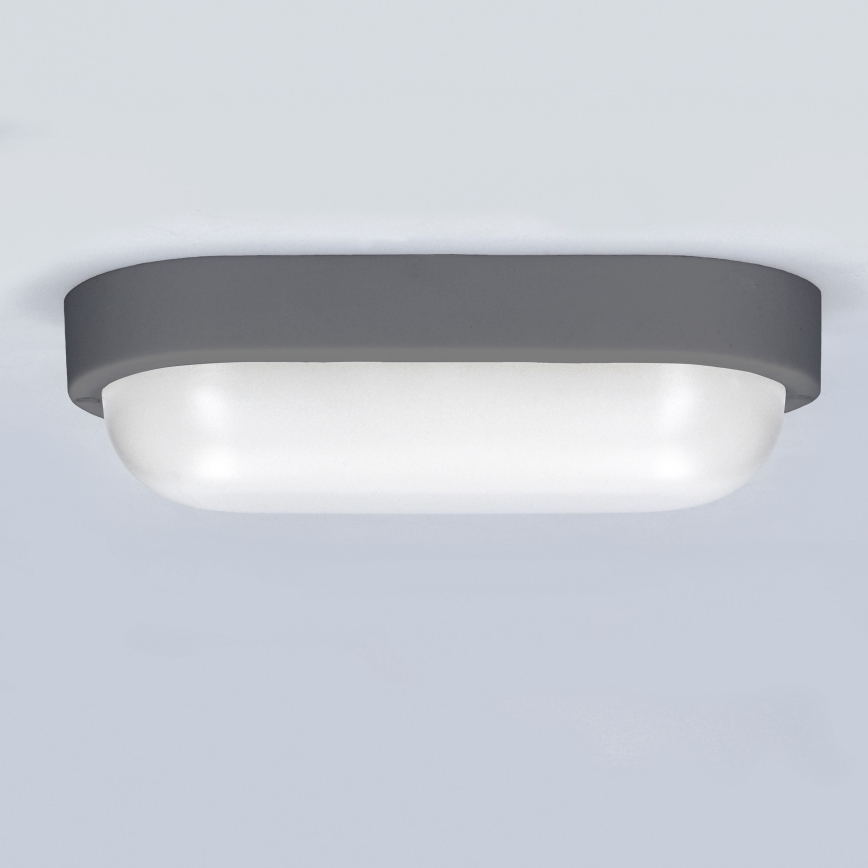 LED Kinkiet zewnętrzny LED/13W/230V 4000K IP54 szary elipsa