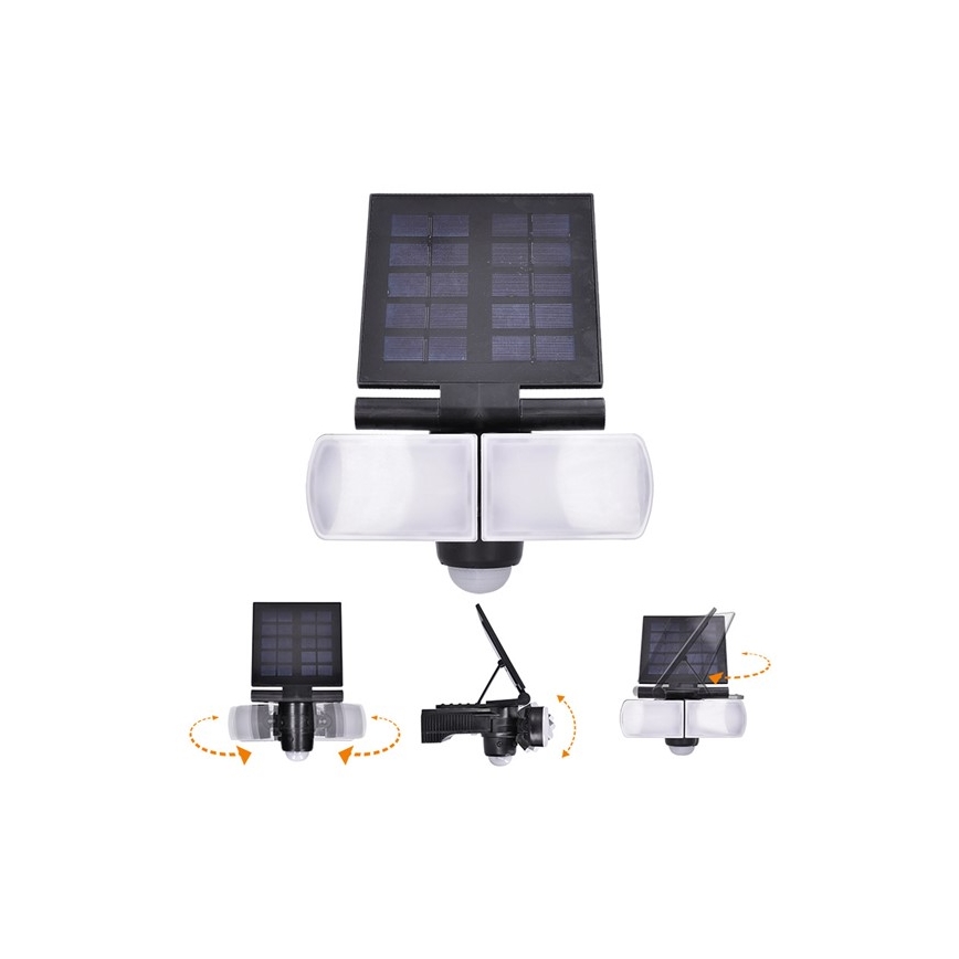 Reflektor solarny LED z czujnikiem 2000mAh LED/8W/3,7V IP44