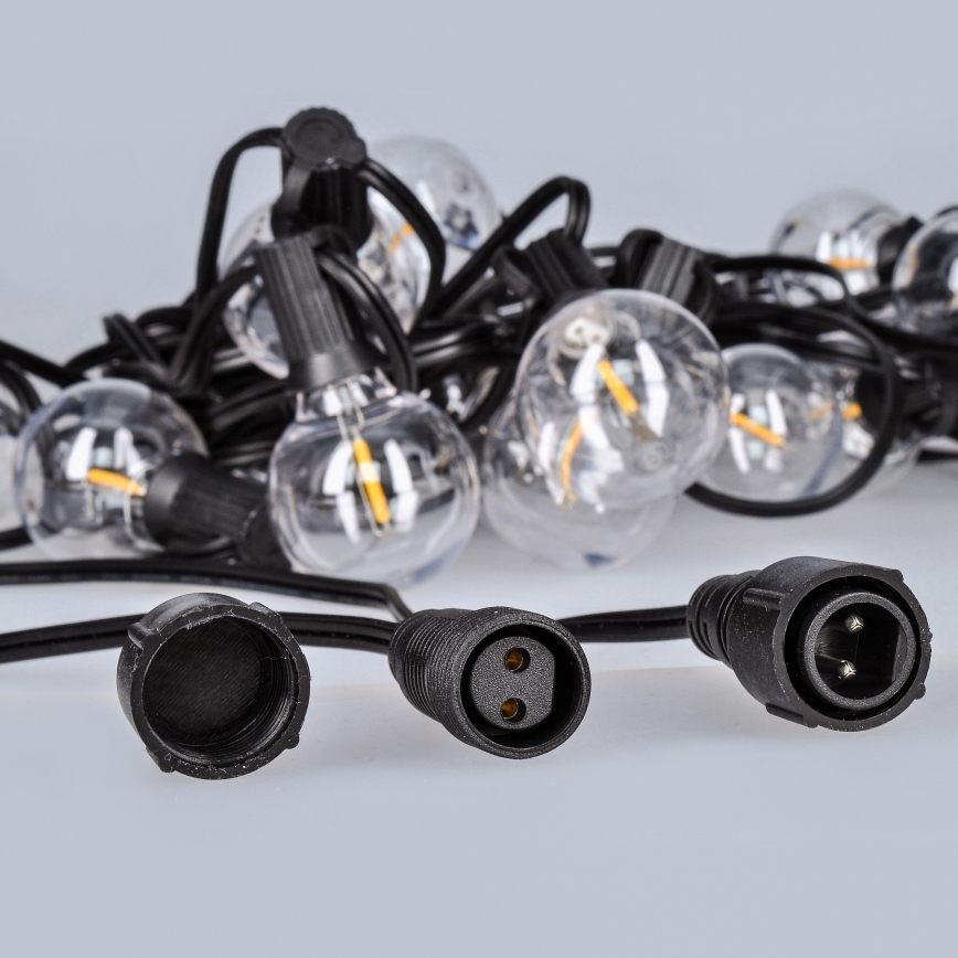 LED zewnętrzny łańcuch dekoracyjny GIRLANDA 25xE12 20m IP44 ciepła biel