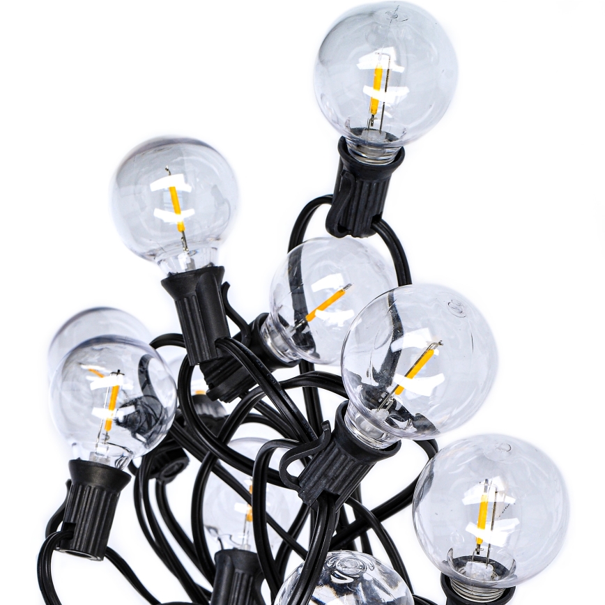 LED zewnętrzny łańcuch dekoracyjny GIRLANDA 25xE12 20m IP44 ciepła biel