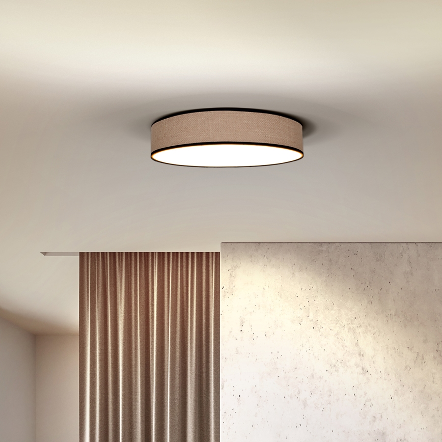 LED Plafon ściemnialny BROWNIE LED/48W/230V 3000-6500K brązowy śr. 40 cm + pilot zdalnego sterowania