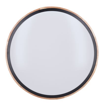 LED Plafon ściemnialny IRON OAK LED/60W/230V 3000-6500K dąb śr. 51 cm + pilot zdalnego sterowania