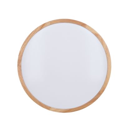 LED Plafon ściemnialny WOODY LED/48W/230V 3000-6500K dąb śr. 38 cm + pilot zdalnego sterowania