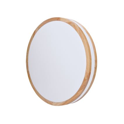 LED Plafon ściemnialny WOODY LED/48W/230V 3000-6500K dąb śr. 38 cm + pilot zdalnego sterowania