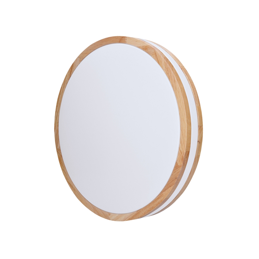 LED Plafon ściemnialny WOODY LED/48W/230V 3000-6500K dąb śr. 38 cm + pilot zdalnego sterowania