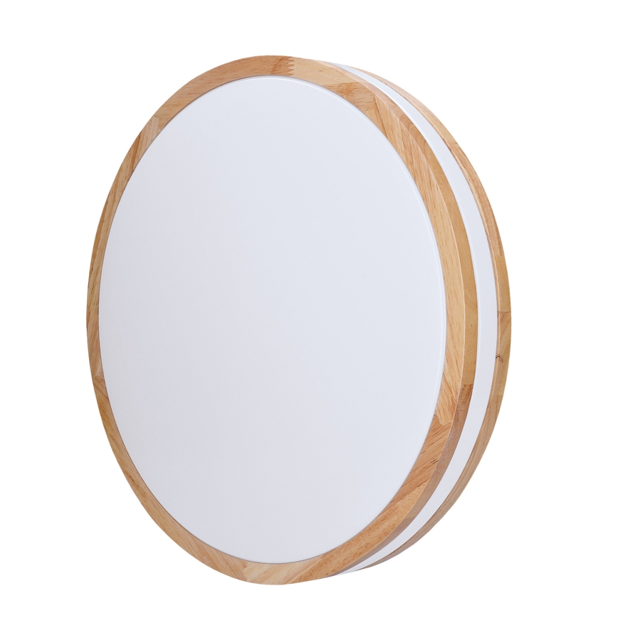 LED Plafon ściemnialny WOODY LED/60W/230V 3000-6500K dąb śr. 50 cm + pilot zdalnego sterowania