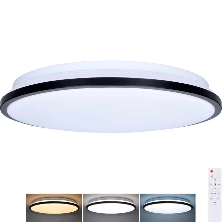 LED Plafon ściemnialny JAMIL LED/48W/230V 3000-6500K czarny + zdalne sterowanie